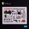 Kelik K72202 P-47D Razorback - interior 3D decals for Tamiya kit (1/72)